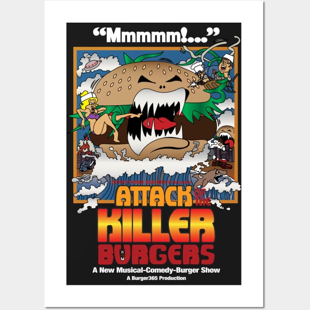 Attack of the Killer Burgers Wall Art by CY